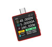 Testeur de précision de type C adapté chargeurs rapides 48 V avec affichage couleur et mesure avancée des tensions de courant Appareil de de compteur de puissance de type C