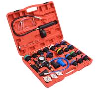 Testeur de Pression de Radiateur avec Kit de Purge et Recharge 28 pcs vidaXL