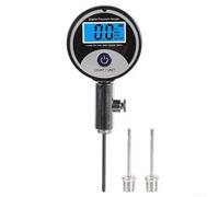 Testeur de pression numérique LCD pour ballon de football, basket-ball, volley-ball, 4 unités de pression, bouton de libération d'air intégré, plastique et acier inoxydable, 10,8 x 4,5 cm, portable