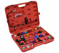 Testeur de Pression pour Refroidissement et Bouchon 28 pcs Outil Garage vidaXL