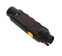 Testeur de Prise de remorque à 7 Broches, Outil sans Fil de Test du Circuit de la Barre d’attelage électrique avec indicateurs LED pour la Prise de la remorque de Camion et de (Étiquette Noire)