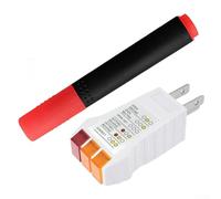 Testeur de prise et testeur de terre avec stylo de conductivité pour tester les tapis de mise à la terre, les tapis, les prises électriques, l'état du câblage et la vérification des conducteurs pour