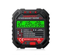 Testeur de prise HT106 HT107, Test de tension Pro, prise de sortie numérique, détection de prise US/UK/EU, prise de ligne zéro au sol, contrôle de Phase de polarité HT107D-EU Plug