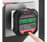 Testeur de prise numérique HT107, tension Pro 30mA et 5mA, Test RCD, détecteur intelligent, prise ue US UK, terre, ligne zéro, contrôle de Phase de polarité HT107D EU Plug