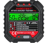 Testeur de prises avec affichage numérique Habotest Ht107D
