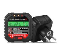 Testeur de Prises avec Test RCD, Testeur de Circuit Electrique, 6 Types de Diagnostics de Pannes, Affichage de Tension et de Fréquence, Automatique Détecteur de Tension de Polarité 48-250V, 45-65Hz