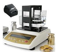 Testeur De Pureté De l'or, Densimètre pour Métaux Précieux, Précision 0,001 G, Compatible Argent, Platine Et Palladium, Portable avec Batterie, Contrôle Non Destructif(W/Printer,XF-1200K)