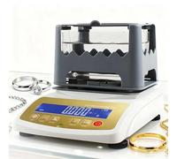 Testeur De Pureté De l'or, Densimètre pour Métaux Précieux, Précision 0,001 G, Compatible Argent, Platine Et Palladium, Portable avec Batterie, Contrôle Non Destructif(No Printer,MDJ-300K)