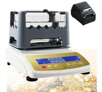 Testeur De Pureté De l'or, Testeur D'authenticité des Métaux Précieux Haute Précision, Résolution De Densité 0,001 G/Cm³, Contrôle Non Destructif pour Or Massif (Or K)(W/Printer,MDJ-600K)