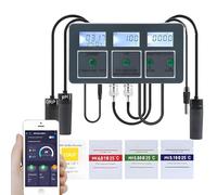 Testeur De Qualité De L’eau 8 En 1, Surveillance À Distance Via Application Pour pH EC TDS Sel ORP Densité CF Température, Enregistrement Des Données En Temps Réel Pour Aquarium, Hydroponie, Piscine