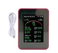 Testeur de qualité de l'air 15 en 1, Conception CO2 TVOC HCHO PM2.5, détecteur de température et d'humidité WiFi pour la Surveillance intérieure (Tapez 2)