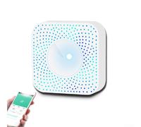 Testeur de qualité de l'air, pour Tuya pour Zigbee 6 en 1, température et humidité, moniteur de dioxyde de carbone PM2,5 avec commande vocale, compatible avec Alexa pour Google (WiFi)
