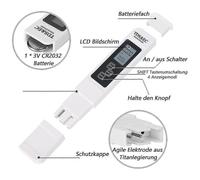 Testeur de qualité de l'eau 3 en 1 avec écran LCD, mesure TDS et EC, haute précision pour l'eau potable,