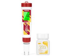 Testeur de qualité de l'eau 6 en 1 ORP pH pour piscines et hydroponie | pH/ORP/TDS/EC/salinité/température avec solution d'étalonnage ORP pour aquariums, eau potable, brassage