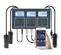 Testeur de qualité de l'eau - 8 en 1 WiFi numérique PH mètre & enregistreur de données pour aquarium, piscine, hydroponie, spas - Moniteurs EC, sel, ORP, TDS, S.G, TEMP, CF