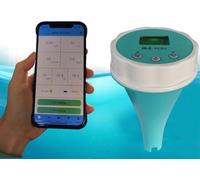 Testeur De Qualité De l'eau De Piscine Bluetooth, Moniteur De Température Numérique, Chlore, Thermomètre De Piscine 6 en 1, Ph C, Tds, Orp, Température pour Piscine Et Aquarium