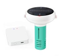 Testeur de qualité de l'eau solaire WiFi intelligent PH & ORP testeur de salinité de piscine + pour passerelle, testeur d'eau solaire en temps réel avec connectivité WiFi