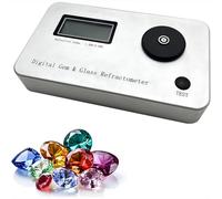 Testeur de réfractomètre avec écran LCD pour l'identification des pierres précieuses, indice de réfraction 1.300-3.000, précision de 0,001, batterie 700mAh