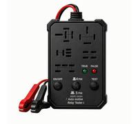 Testeur de Relais Automobile Boîtier Test Relais Auto Camion Agricole Compatibilité 12V 24V Connecteurs 4 Broches 5 Broches Voyants État Opérationnel, Noir, Standard