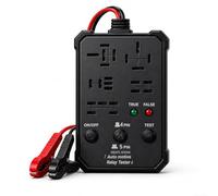 Testeur de relais multifonction sans fil pour réparation automobile 12 V/24 V, instrument de diagnostic avec prise polyvalente et indicateurs visuels, large compatibilité de tension (noir)