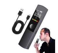 Testeur de respiration numérique USB - Réponse rapide, alcootest rechargeable sans contact portable, système d'avertissement, réponse rapide | Détecteur de poche professionnelle pour la sécurité et la