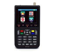 Testeur De Satellite avec Écran De 3.5 Pouces, Lecture Vidéo Full HD DVBS/S2 MPEG4 H.265, Détecteur De Sat, Décodeur FTA Facile à Utiliser(Black)