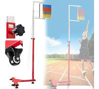 Testeur de saut vertical réglable avec cordon de serrage et roue mobile pour entraînement de basket-ball et badminton