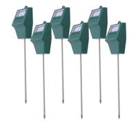 Testeur de Sécheresse du Sol 6 Pièces en Métal, Portable sans Batterie | Fleurs et Plantes D’intérieur, Réglage Simple, Usage Jardin, Pelouse et Pots Extérieurs, Vert