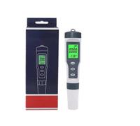 Testeur de sel de piscine 3 en 1 PH Meter Testeur de qualité PH/TDS/TEMP Testeur de moniteur LCD numérique Kit de test de dureté de l'eau facile à lire(WhiteWith Backlight)