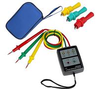 Testeur de séquence de phases Testeur de champ tournant Affichage numérique des phases : Testeur de rotation de présence de séquence de 3 phases avec pinces crocodiles et testeur sonore AC60V~600V