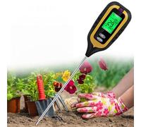 Testeur de Sol 4 en 1 Température/PH/Humidité/Ensoleillement Kit de Test D'humidité Du Sol pour Jardins, Plantes en Pot et Pelouses