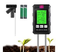 Testeur de Sol 6 en 1, Testeur Humidité Plante avec PH, Humidité, Fertilité du Sol, Température, Lumière du Soleil et Humidité Ambiante, pour Jardinage, Ferme, Pelouse et Plantes en Pot