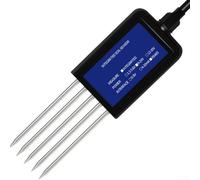Testeur de sol 7 en 1 pour NPK PH conductivité température humidité avec mémoire IP68 étanche pour serre jardin agriculture (6 en 1)