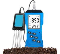 Testeur de sol, analyse rapide 7 en 1 pour l'azote, le phosphore, le potassium, le pH, l'humidité, la conductivité des nutriments, compteur EC - Comprendre la fertilité du sol avec précision