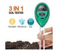 Testeur de sol et humidimètre 3 en 1 : pH, humidité, intensité lumineuse pour des plantes saines ; aucune pile requise.