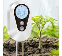 Testeur de Sol horticole 4 en 1 avec Affichage numérique, détection du pH, de l'humidité, de la température et de l'intensité Lumineuse, Surveillance multiparamétrique de la santé des Plantes
