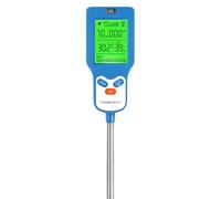 Testeur de sol numérique 6 en 1 pour la fertilité / température / humidité / lumière du soleil / humidité / pH - Analyseur de sol de jardin pour jardin, ferme de pelouse et intérieur en plein air en