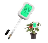 Testeur de sol numérique 7 en 1 - Humidimètre de la terre, humidité, fertilité, PH, lumière du sol, température ambiante, humidité, test de sol pour jardin, serre