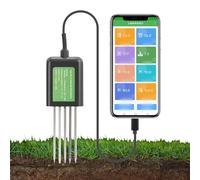 Testeur de sol numérique 7 en 1 pH, humidité, température, NPK Nutrients Analyse mètre pour jardinage et agriculture