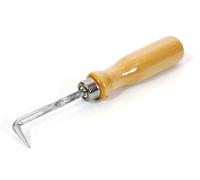 Testeur de suture en métal avec poignée en bois Aiguille de test pour couvreurs 210 mm coudée à 90°