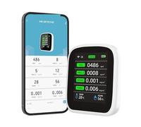 Testeur De Température Et D'humidité Portable 8 en 1 Tuya WiFi PM1.0 PM2.5 PM10 CO2 TVOC HCHO, Compteur Qualité L'air, Détecteur Dioxyde Carbone Détection Rapide Précise