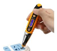Testeur de tension avec affichage LED intelligent, testeur électrique inductif avec fonction d'éclairage intégrée pour détecter les défauts, identifier les fils sous tension et neutre