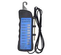 Testeur de tension clôture 12KV, 2 000 à 12 000V Détecteur de défauts de clôture électrique Portable Détecteur de disjoncteur numérique avec 8 indicateurs lumineux au néon pour les fermes d'élevage
