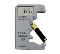 Testeur de tension de batterie - Testeur de batterie de montre - Analyseur portable avec affichage LED à économie d'énergie - Pour montres, appareils auditifs et imprimantes RC