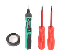 Testeur de tension sans contact VD-07 avec alarmes sonores et visuelles, détection 250 V AC/DC, test de polarité et de continuité, isolation ABS pour des inspections électriques sûres, fonction de