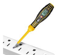Testeur De Tension Stylo - Testeur De Circuit Rouge/Jaune, Stylo De Tension Numérique 2 En 1, Outil De Tournevis Alimenté Par Batterie Haute Précision, Électrique Portable Pour Le Dispositif De Test