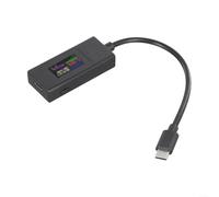 Testeur de tension USB C pour un test de courant précis, 430 V 06 5 A multifonction avec fonctions de mesure de puissance et de capacité (noir)