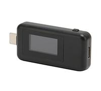 Testeur de tension USB, compteur de courant USB, écran LCD numérique, portable, 4-30 V, 0-5,1 A, pour chargeur de voiture pour téléphone portable pour banque d'alimentation (noir)
