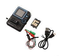 Testeur de transistors LCR-P1 Analyseur de composants électroniques avec support de patch remplaçable Fonctionnement intelligent Bouton d'identification pour test de résistance de capacité de diode