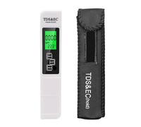 Testeur d'eau Stylo De Test Professionnel De Qualité De l'eau 3 en 1, Compteur TDS EC, Testeur De Température, Pureté De l'eau Potable, Testeurs Numériques De Qualité des Eaux(White Backlight)